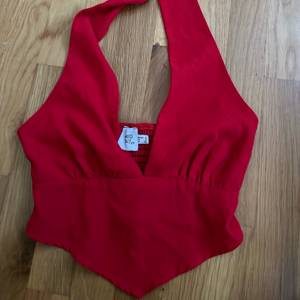 Princess Polly Red Halter Top